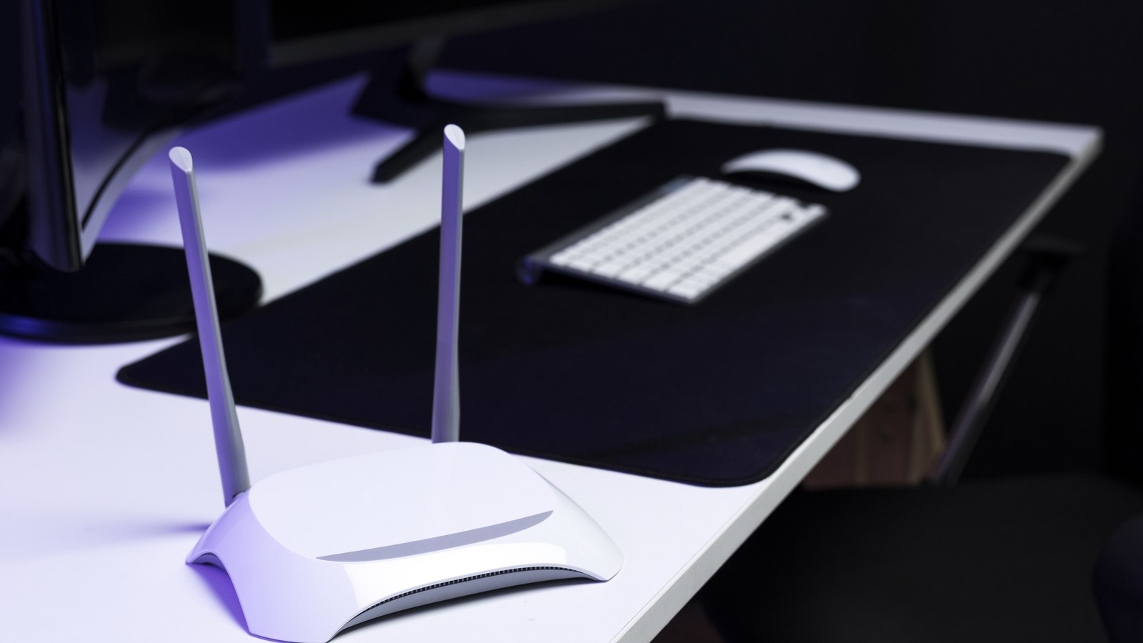 Secure home Wi-Fi router and digital security lock safeguarding a baby nursery